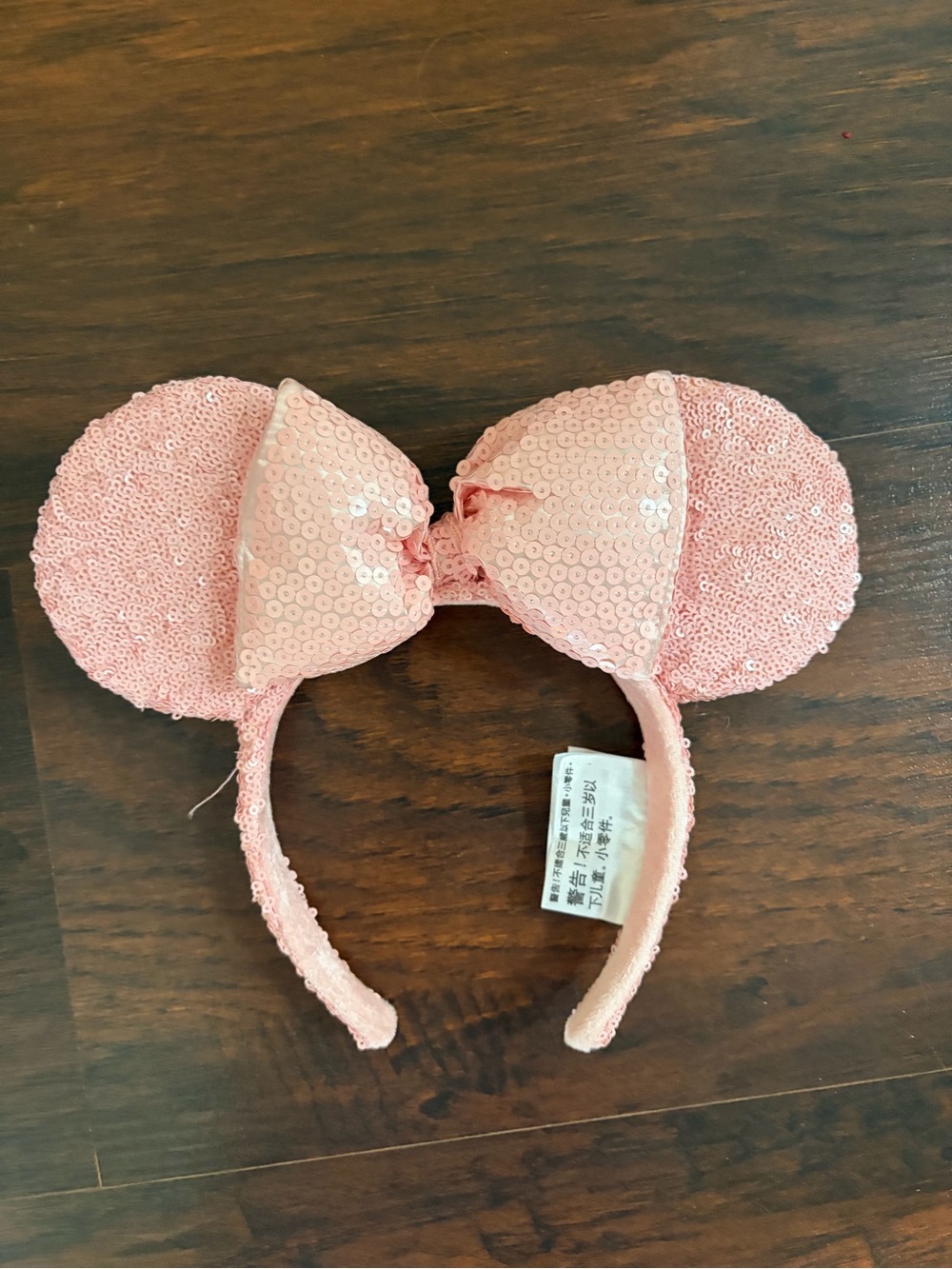 Disney Parks Authentic Pink Sequin Mickey Ears Headband